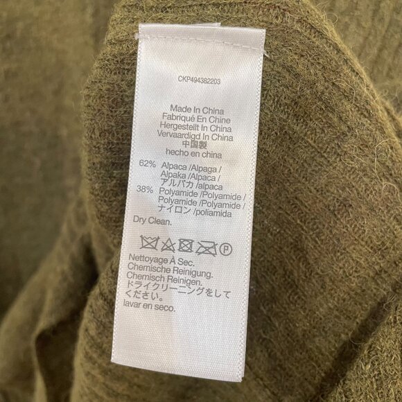 New Madewell Alpaca Blend Sweater Olive Small $110 - Picture 8 of 9